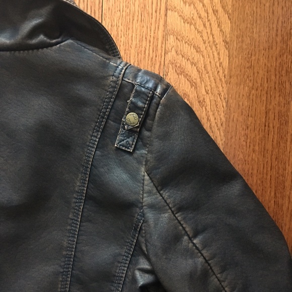 “Vegan” Leather Bomber Jacket - Picture 6 of 8